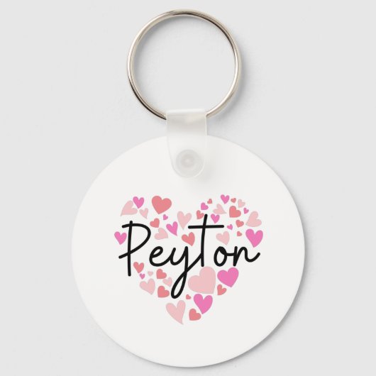 I Liebe Peyton Schlüsselanhänger (Vorderseite)