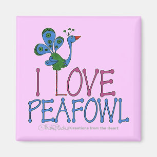 I LIEBE PFAU MAGNET