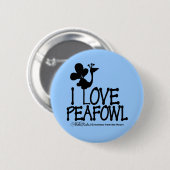 I LIEBE PFAU SILHOUETTE BUTTON (Vorne & Hinten)