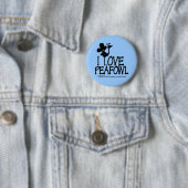 I LIEBE PFAU SILHOUETTE BUTTON (Beispiel)