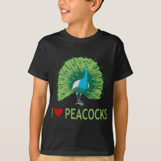 I Liebe-Pfaus T-Shirt