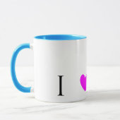 I Liebe-Pfaus Tasse (Links)