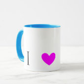 I Liebe-Pfaus Tasse (Vorderseite Links)