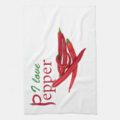 I Liebe Pfeffer Geschirrtuch (Vertikal)