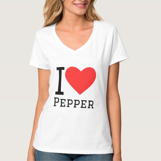I Liebe Pfeffer T-Shirt (Vorderseite)