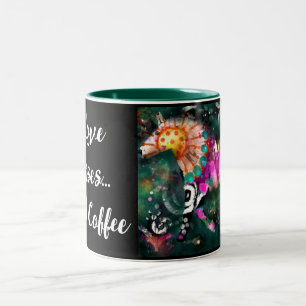 I Liebe Pferde Abstrakte whimsical Horse Malerei Zweifarbige Tasse