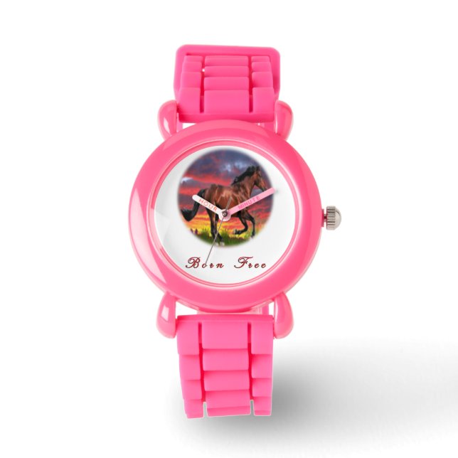 I Liebe Pferde Armbanduhr (Vorderseite)
