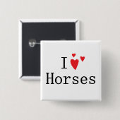 I Liebe-Pferde Button (Vorne & Hinten)