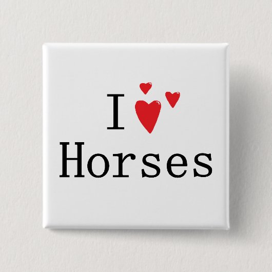 I Liebe-Pferde Button (Vorderseite)