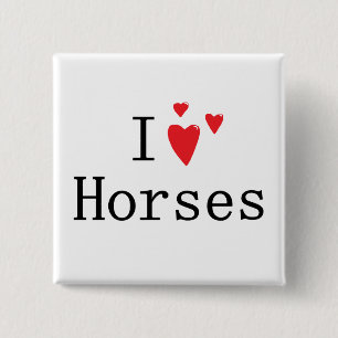 I Liebe-Pferde Button