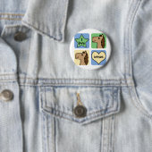 I Liebe Pferde Button (Beispiel)