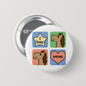 I Liebe-Pferde Button (Vorne & Hinten)