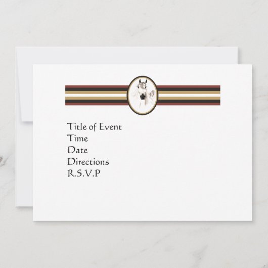 I Liebe Pferde Einladung (Rückseite)