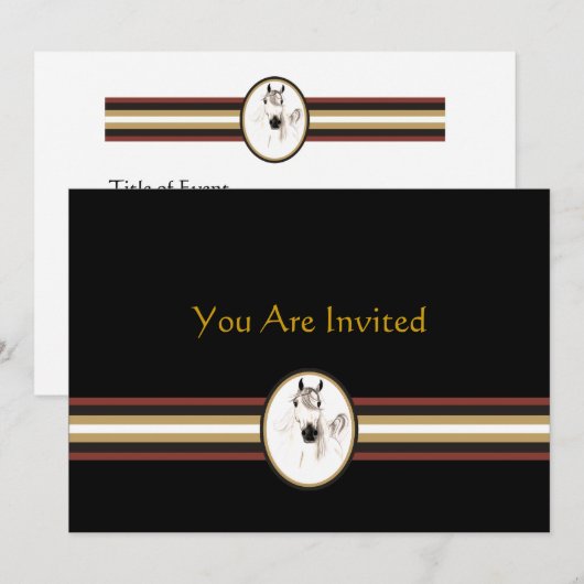 I Liebe Pferde Einladung (Vorne/Hinten)