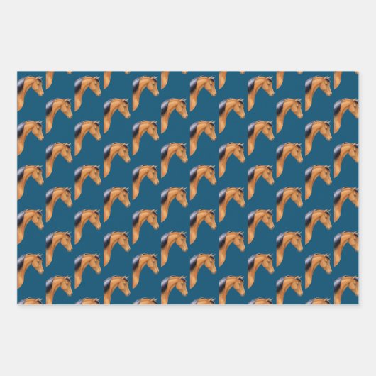 I Liebe Pferde Geschenkpapier Set (Vorderseite 2)