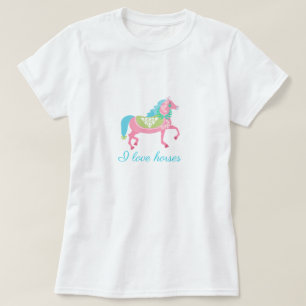 I Liebe Pferde Illustration T - Shirt Sammlung