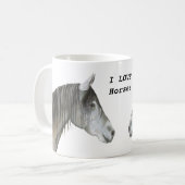 I LIEBE Pferde Kaffeetasse (Vorderseite Links)