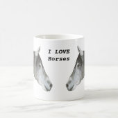 I LIEBE Pferde Kaffeetasse (Mittel)
