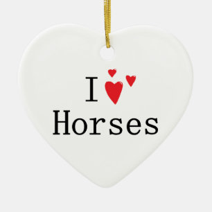 I Liebe-Pferde Keramikornament