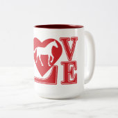 I Liebe Pferde, Liebe Pferde Zweifarbige Tasse (VorderseiteRechts)