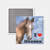 I Liebe Pferde 🐎 Magnet (Vorderseite/Rückseite)