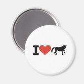I Liebe Pferde Magnet (Vorderseite/Rückseite)