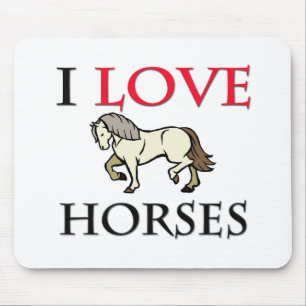 I Liebe-Pferde Mousepad