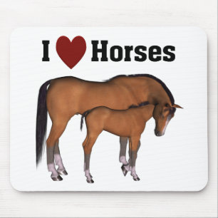 I Liebe Pferde Mousepad
