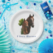 I Liebe Pferde Pappteller (Party)