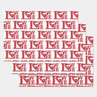 I Liebe Pferde, Pferde Liebe Geschenkpapier Set