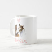 I Liebe Pferde Portrait Kaffeetasse (Vorderseite Links)