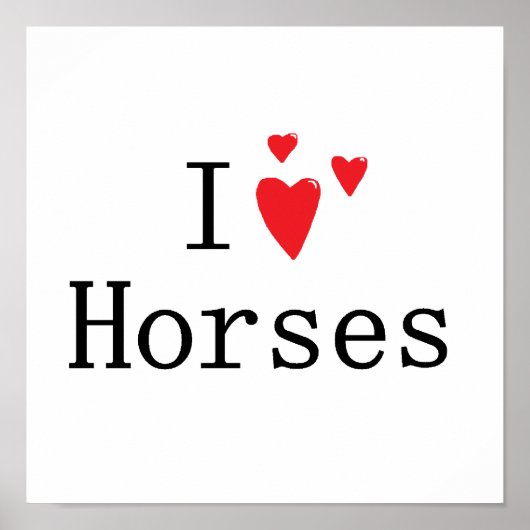 I Liebe Pferde Poster (Vorne)