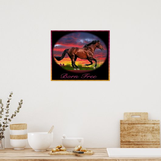 I Liebe Pferde Poster (Küche)