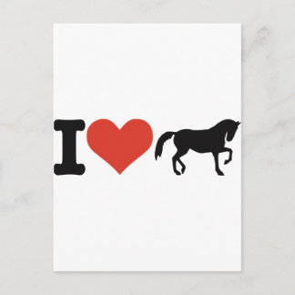 I Liebe Pferde Postkarte