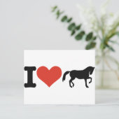 I Liebe Pferde Postkarte (Stehend Vorderseite)