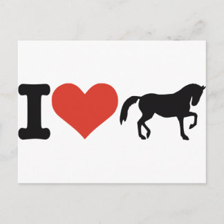 I Liebe Pferde Postkarte