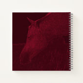 I Liebe Pferde Reitfreund Burgund Notebook Notizblock (Rückseite)