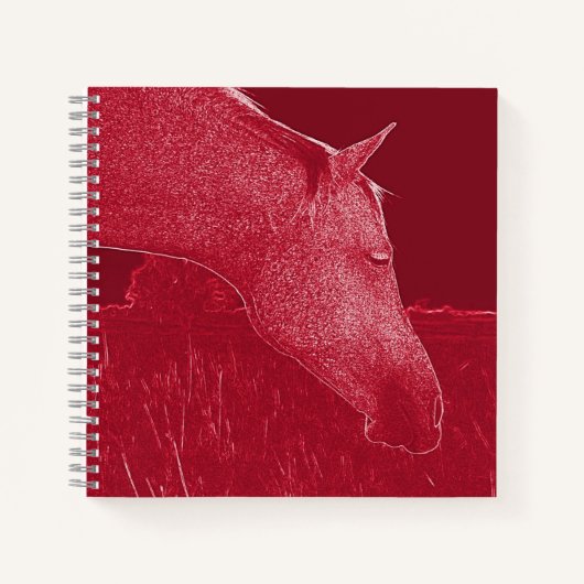 I Liebe Pferde Reitfreund Burgund Notebook Notizblock (Vorderseite)