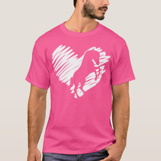 I Liebe Pferde Retro T-Shirt