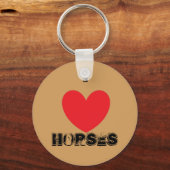 I Liebe Pferde Schlüsselanhänger (Vorderseite)