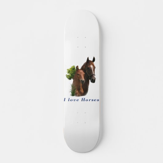 I Liebe Pferde Skateboard (Vorne)