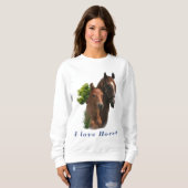I Liebe Pferde Sweatshirt (Vorne ganz)
