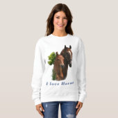 I Liebe Pferde Sweatshirt (Vorne ganz)