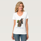 I Liebe Pferde T-Shirt (Vorderseite Vollansicht)