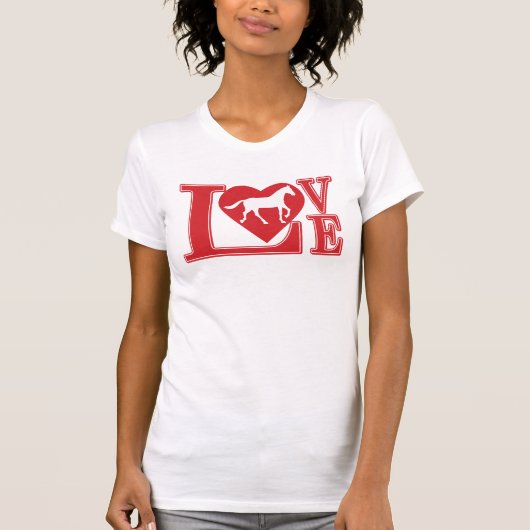 I Liebe Pferde T-Shirt (Vorderseite)