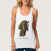 I Liebe Pferde Tank Top (Vorderseite)