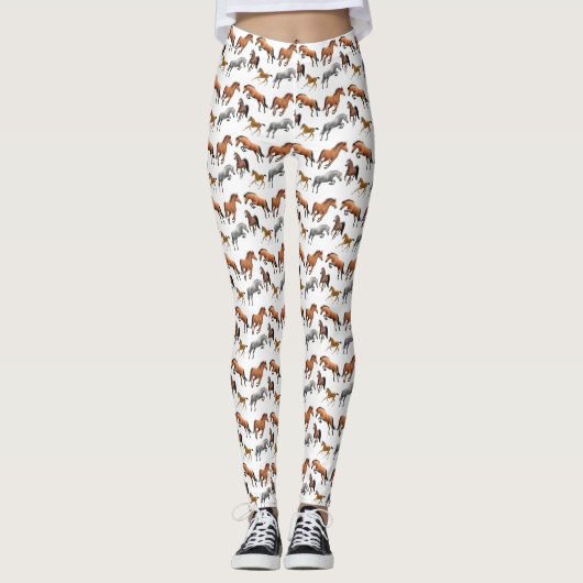 I Liebe-Pferdepferdeartige Kunst-Leggings Leggings (Vorderseite)