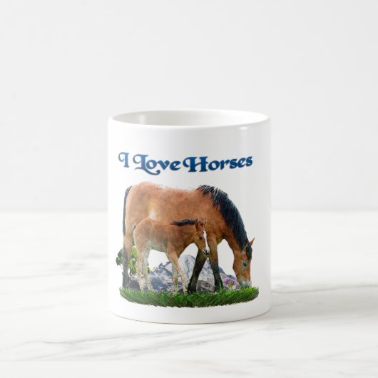 I Liebe Pferdeprodukte Kaffeetasse (Mittel)