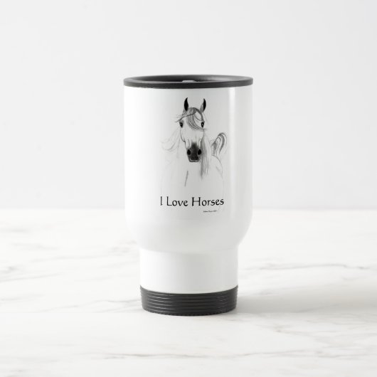 I Liebe-PferdeTasse Reisebecher (Mittel)