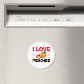 I Liebe Pfirsiche Magnet (In Situ (Geschirrspüler))